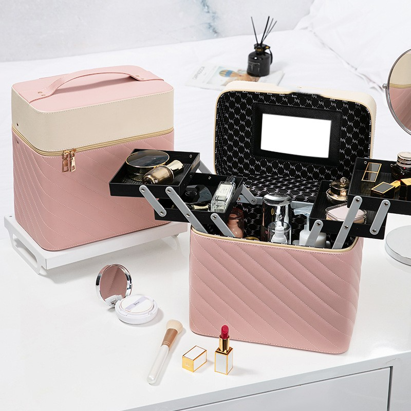 Estuche portátil para guardar cosméticos y joyas, estuche para belleza de uñas.
