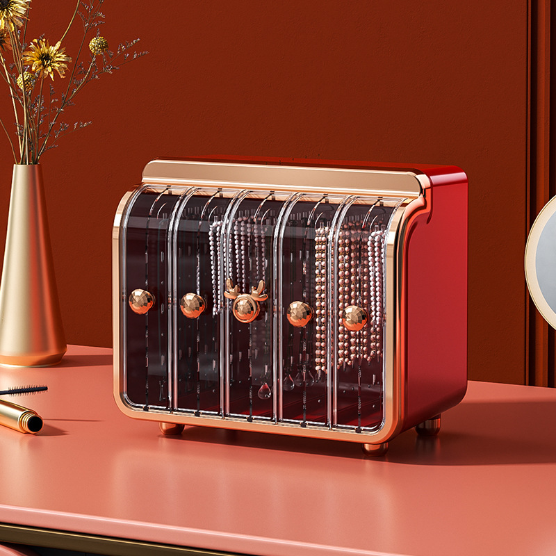 Caja de almacenamiento de cosméticos de lujo ligera con cajón