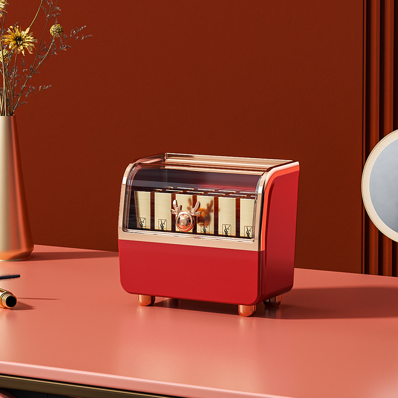 Caja de almacenamiento de cosméticos de lujo ligera con cajón