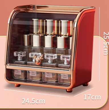 Caja de almacenamiento de cosméticos de lujo ligera con cajón