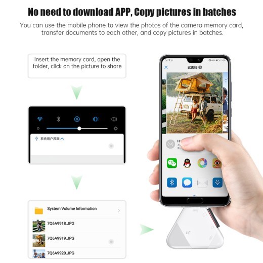 Adaptador OTG USB 3.0/USB 2.0 de alta velocidad, multifunción, magnético, 3 en 1, para lector de tarjetas SD/TF