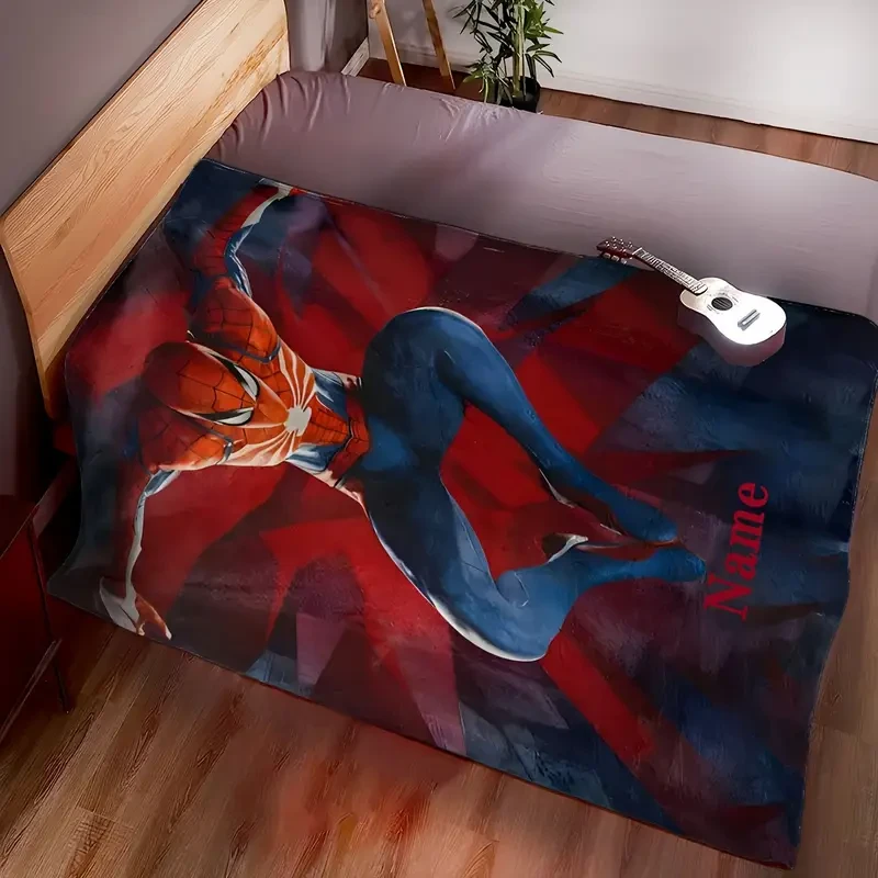 Manta de franela con nombre personalizado - Impresión HD, suave y acogedora, ideal para cualquier temporada, ideal para sofá, cama, oficina y viajes.