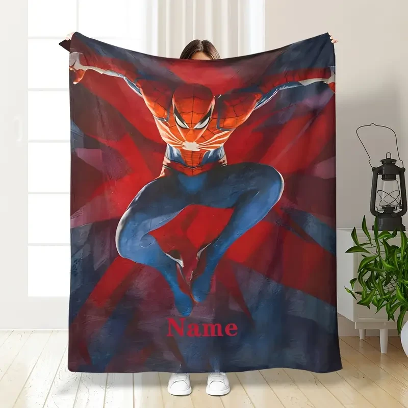 Manta de franela con nombre personalizado - Impresión HD, suave y acogedora, ideal para cualquier temporada, ideal para sofá, cama, oficina y viajes.