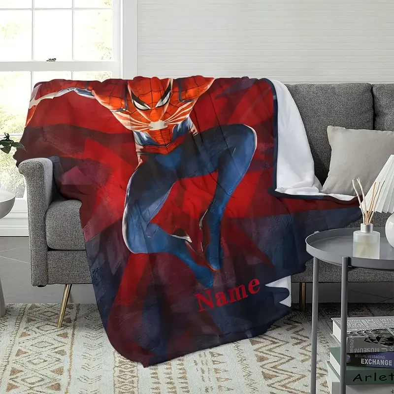 Manta de franela con nombre personalizado - Impresión HD, suave y acogedora, ideal para cualquier temporada, ideal para sofá, cama, oficina y viajes.