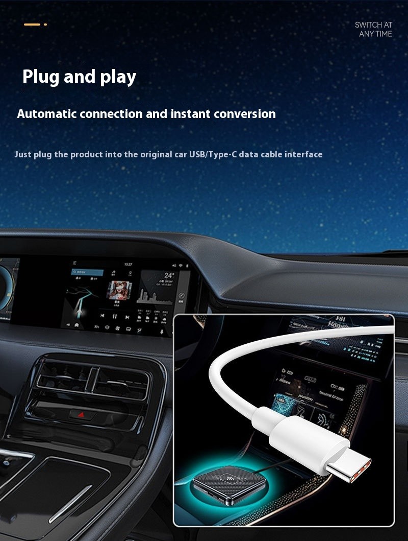 Caja CarPlay con conexión inalámbrica para coche, caja inteligente Android para coche