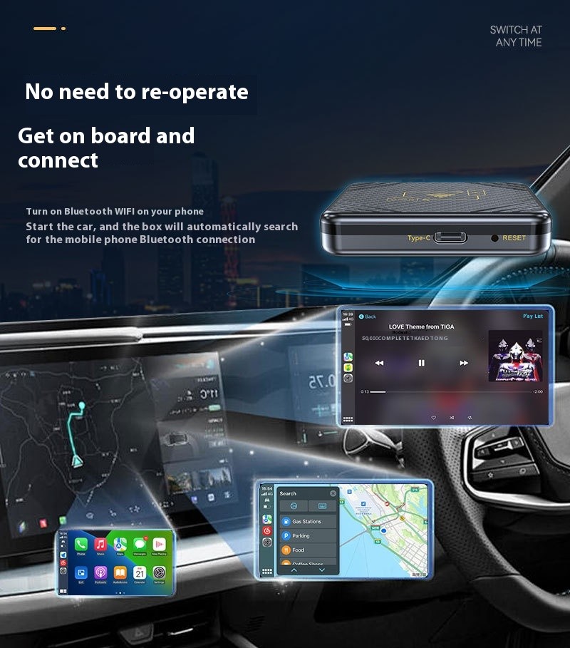 Caja CarPlay con conexión inalámbrica para coche, caja inteligente Android para coche