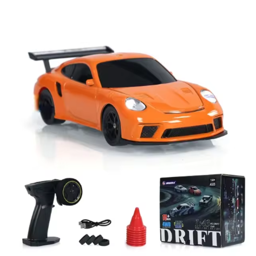 Coche de control remoto de 2,4 GHz, escala 1/43, 4x4, de alta velocidad, con tracción en las cuatro ruedas, minicoche de carreras radiocontrolado, juguete de regalo para niños.
