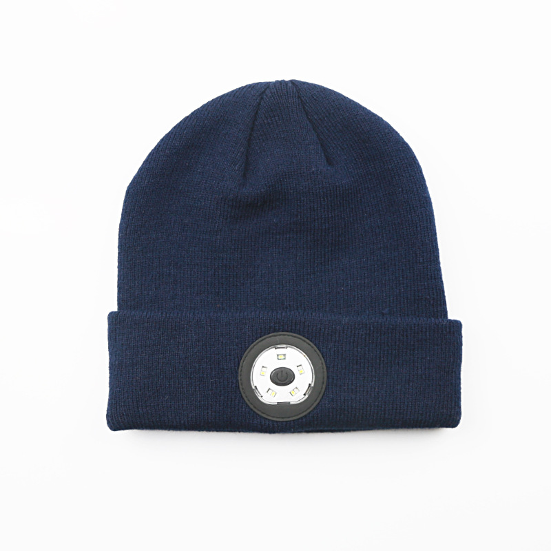 Gorro con auriculares inalámbricos brillantes para música, llamadas, carreras nocturnas, iluminación exterior, cálido