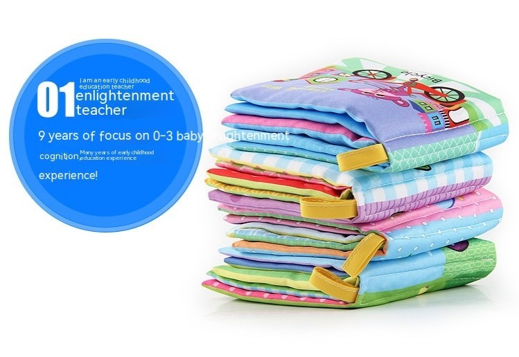 Libro de tela para bebés: material didáctico para el desarrollo de la primera infancia, juguetes educativos