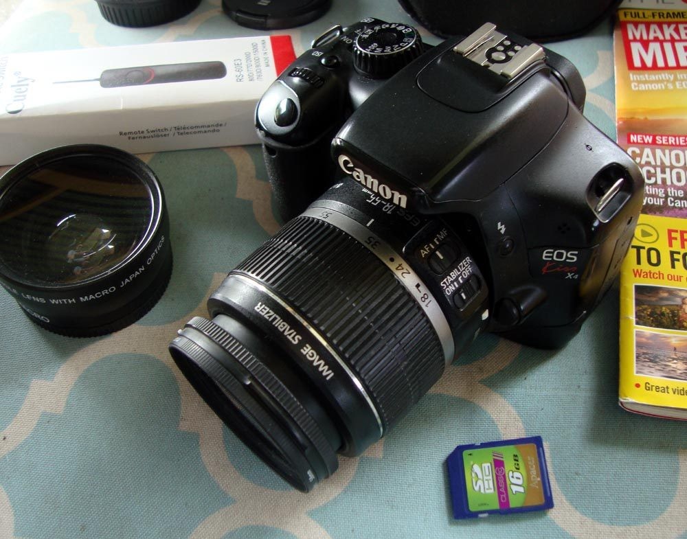 Canon EOS 550D con objetivos 3x y accesorios | AFTERPAY
