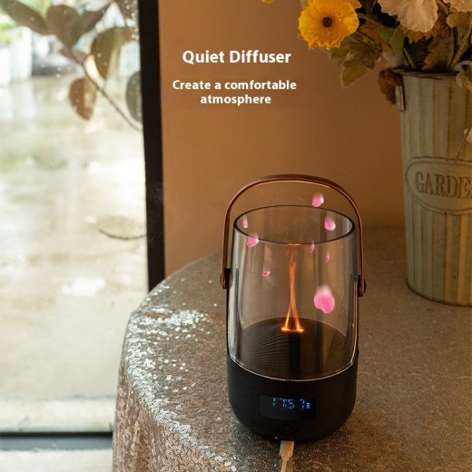 Humidificador difusor de aroma con forma de llama creativa para el hogar y la oficina