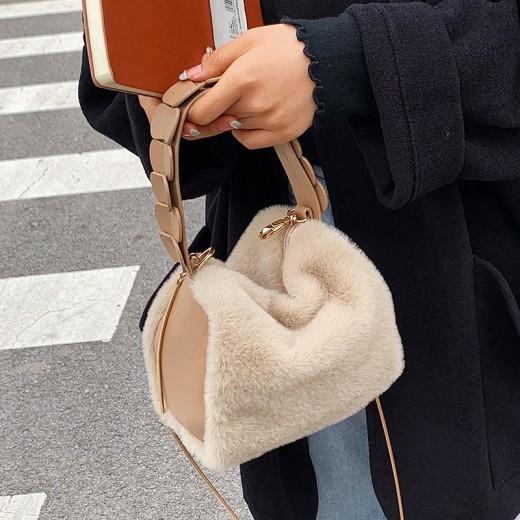 Bolso bandolera pequeño de piel sintética para otoño e invierno, para mujer
