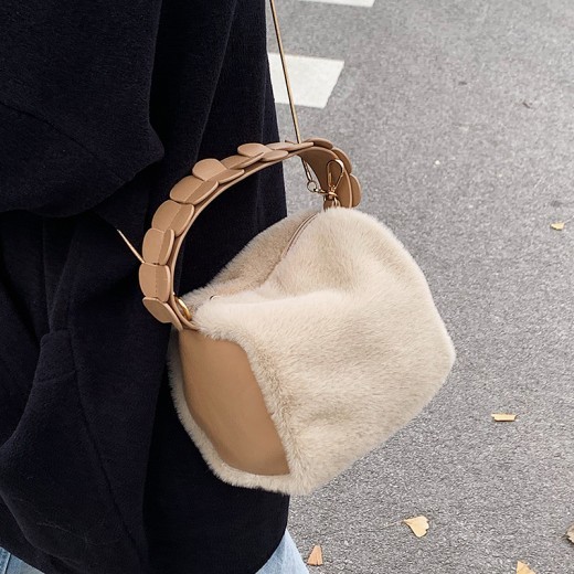 Bolso bandolera pequeño de piel sintética para otoño e invierno, para mujer
