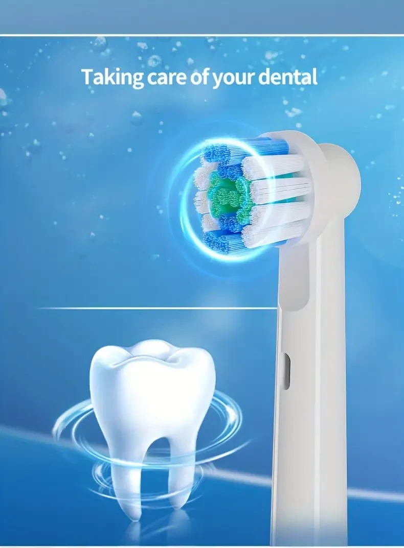 Cepillo de dientes eléctrico para adultos con 8 cabezales de repuesto