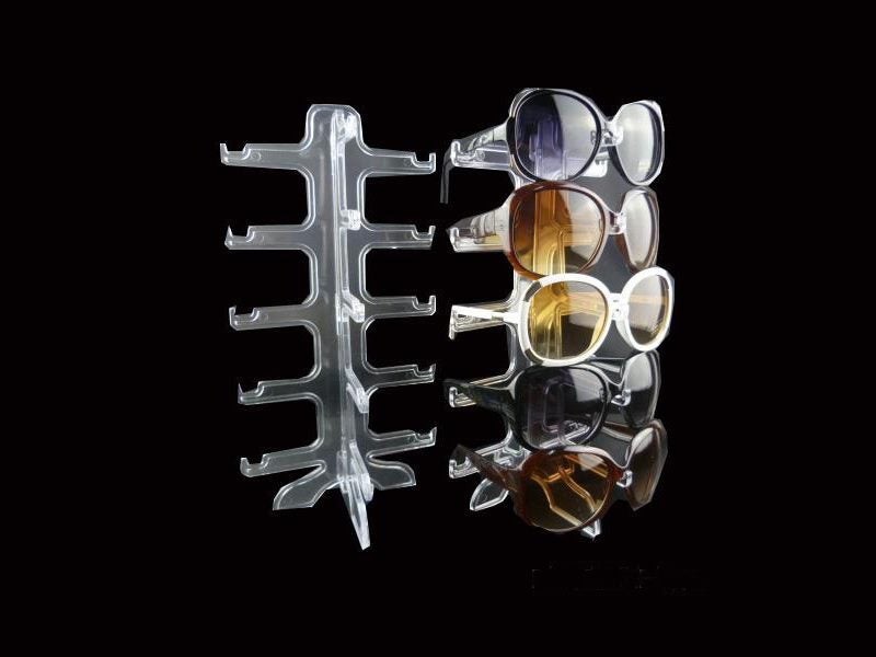 Expositor para 5 pares de gafas de sol acrílicas, soporte para tienda minorista