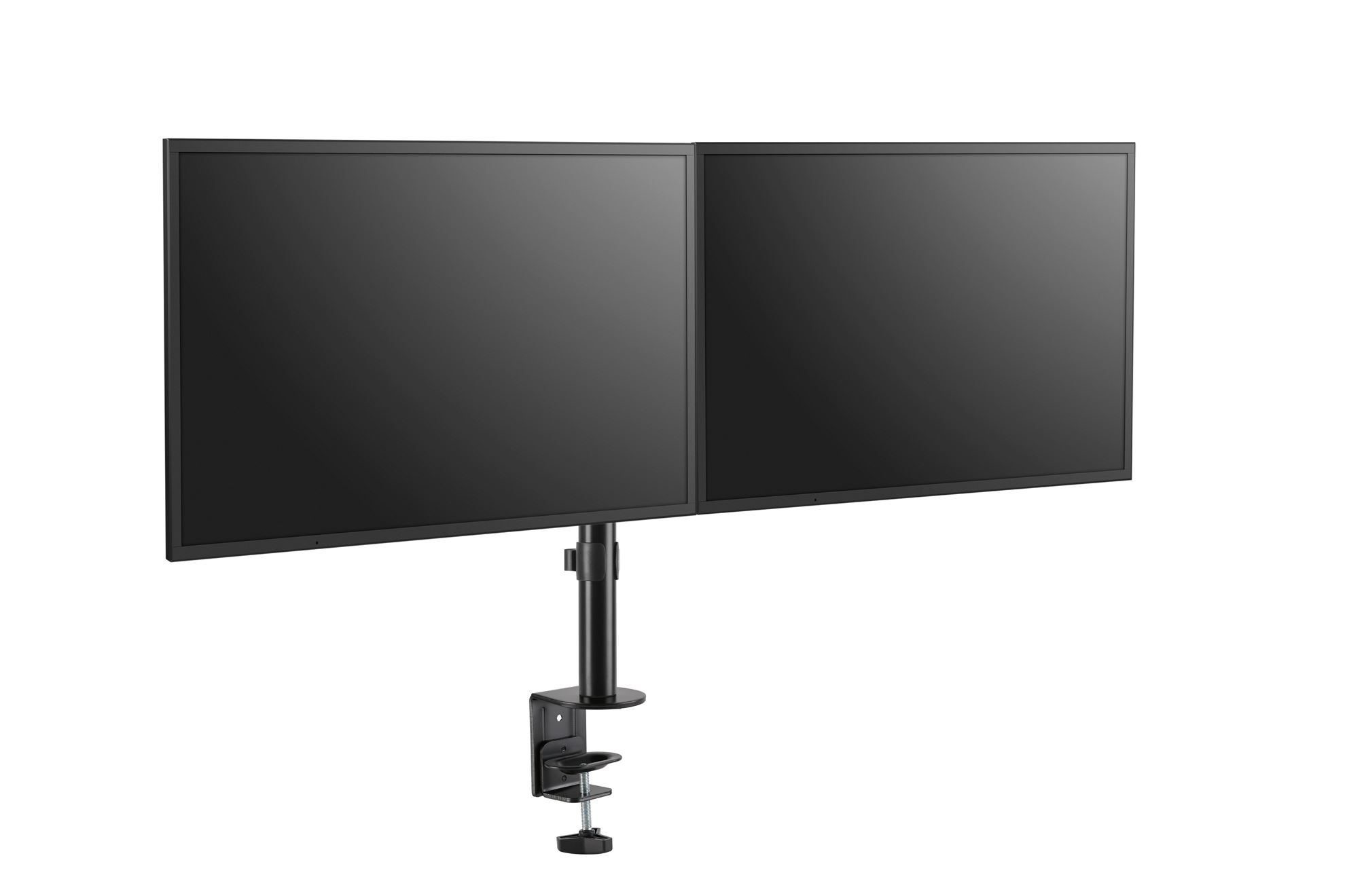Soporte de brazo articulado para escritorio con dos monitores BRATECK de 17 a 32".