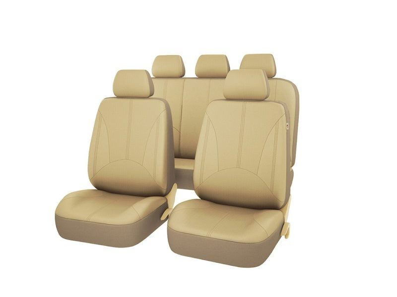 Funda de asiento de coche de cuero PU para 5 plazas, juego completo, protector de cojín delantero y trasero