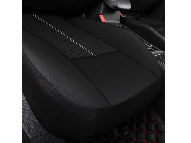 Funda de asiento de coche de cuero PU para 5 plazas, juego completo, protector de cojín delantero y trasero