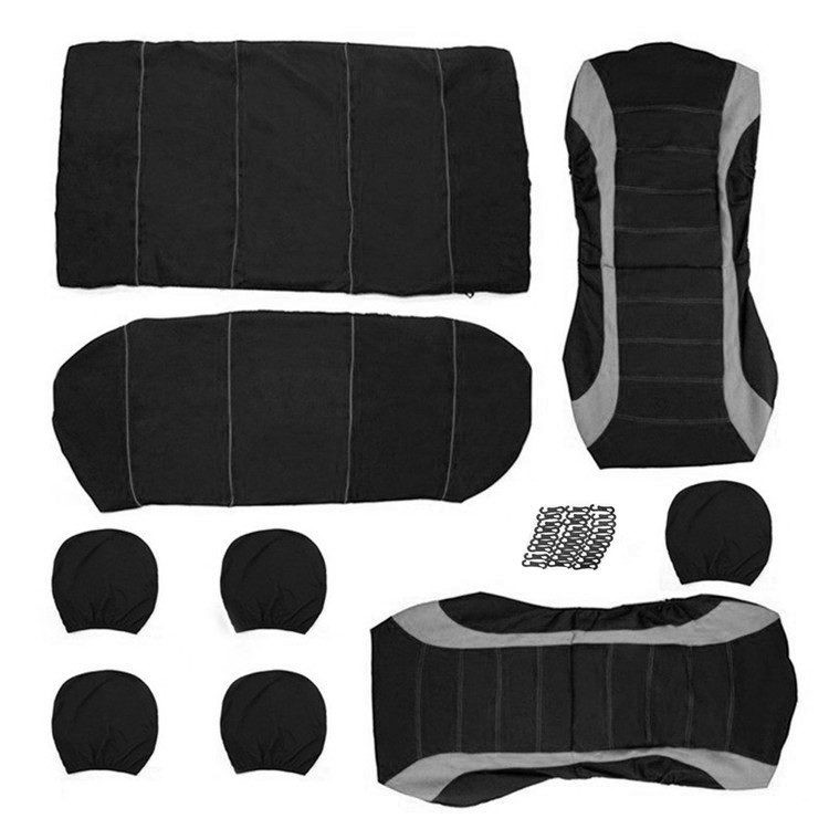 Fundas de asiento para coche, SUV, furgoneta de 5 plazas, juego completo - Protectores universales de poliéster