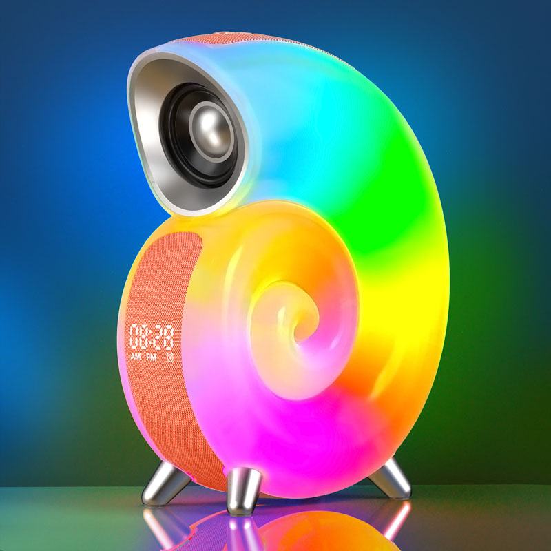 Conch Smart RGB - Luz ambiental, altavoz Bluetooth, despertador, lámpara de despertador, máquina de ruido blanco para que el bebé duerma, control por aplicación