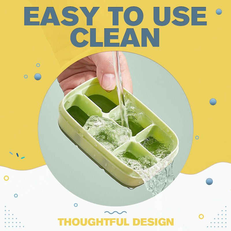 Molde de silicona para cubitos de hielo con tapa DIY, 6 rejillas, fondo suave, molde para cubitos de hielo, bandeja cuadrada para hacer cubitos de hielo de frutas, herramientas de barra de cocina, accesorios