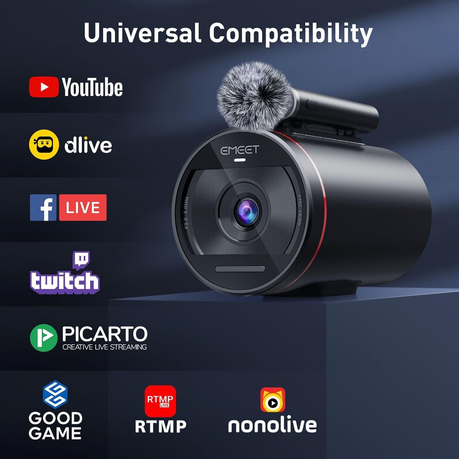 EMEET StreamCam One - Cámara de transmisión inalámbrica 1080P - ENVÍO RÁPIDO Y GRATUITO
