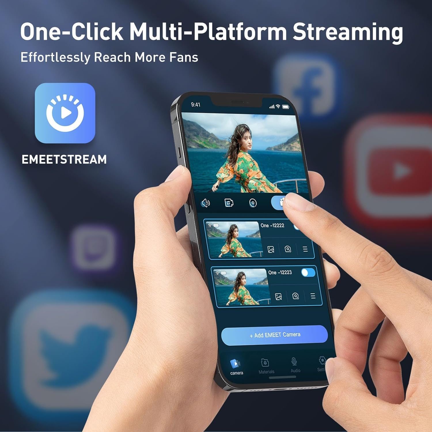EMEET StreamCam One - Cámara de transmisión inalámbrica 1080P - ENVÍO RÁPIDO Y GRATUITO
