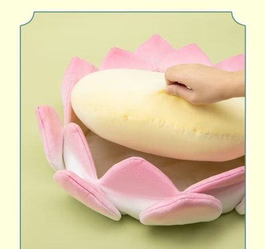 Cojín de suelo para sofá perezoso con diseño de flor de loto