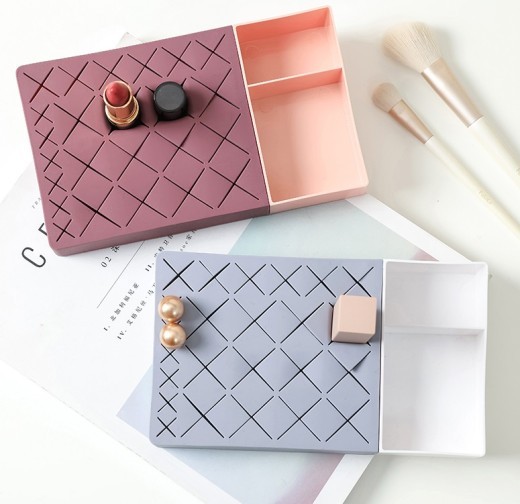 Organizador de escritorio para guardar lápices labiales y cosméticos