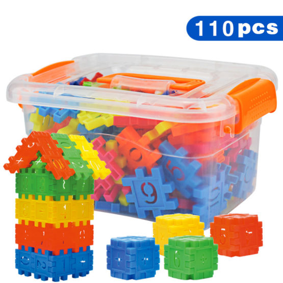 Juego de 110 bloques de construcción Lepin DIY para bebés y niñas, bloques 3D, divertidos juguetes educativos de mosaico para niños, juguetes de bloques para niños.