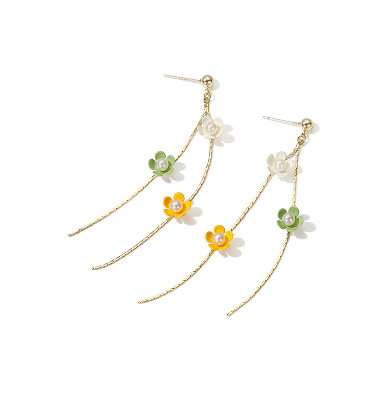 Pendientes largos con borlas de temperamento