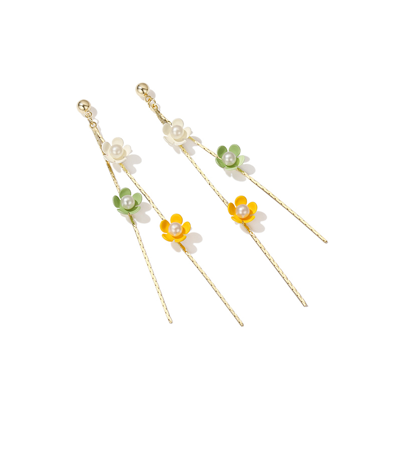 Pendientes largos con borlas de temperamento