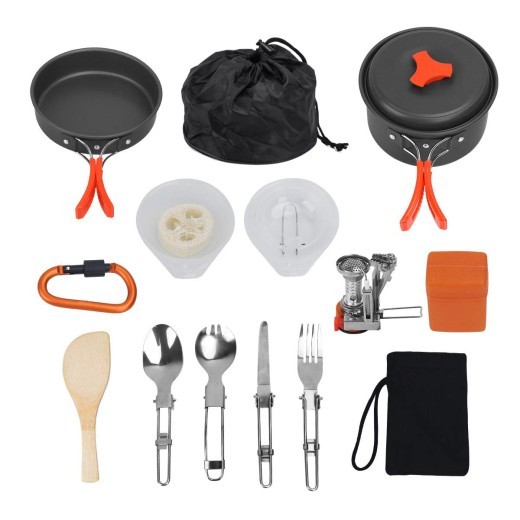 Juego de utensilios de cocina plegables para exteriores
