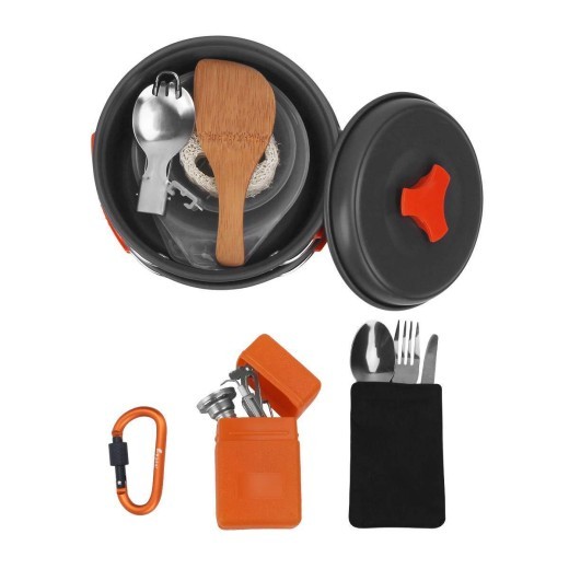 Juego de utensilios de cocina plegables para exteriores
