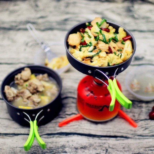 Juego de utensilios de cocina plegables para exteriores