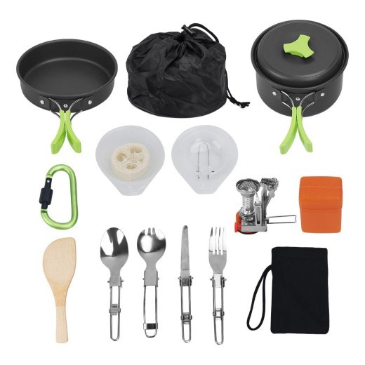 Juego de utensilios de cocina plegables para exteriores