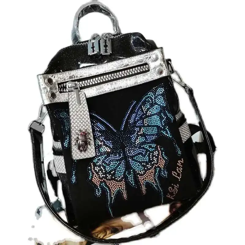 Nuevo bolso de hombro con mariposa y delicados diamantes de imitación