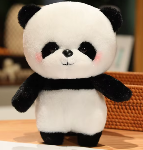 Peluche de oso panda Lalafanfan de 28 cm para niña, diseño de cafetería, con gafas y ropa.