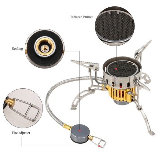 Estufa de camping Stove Head, utensilios de cocina para exteriores