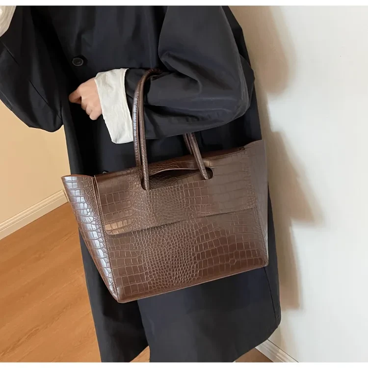 Nuevo bolso de mano de gran capacidad con estampado de piedras