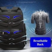 Bopai 851 019811 Mochila de cuero impermeable antirrobo de gran capacidad para computadora portátil.
