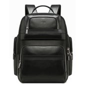 Bopai 851 019811 Mochila de cuero impermeable antirrobo de gran capacidad para computadora portátil.