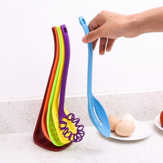 Juego de utensilios de cocina de nailon antiadherentes de seis piezas