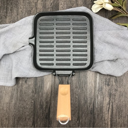 Sartén plegable de hierro fundido para cocinar al aire libre