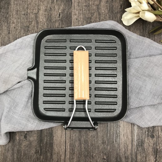 Sartén plegable de hierro fundido para cocinar al aire libre