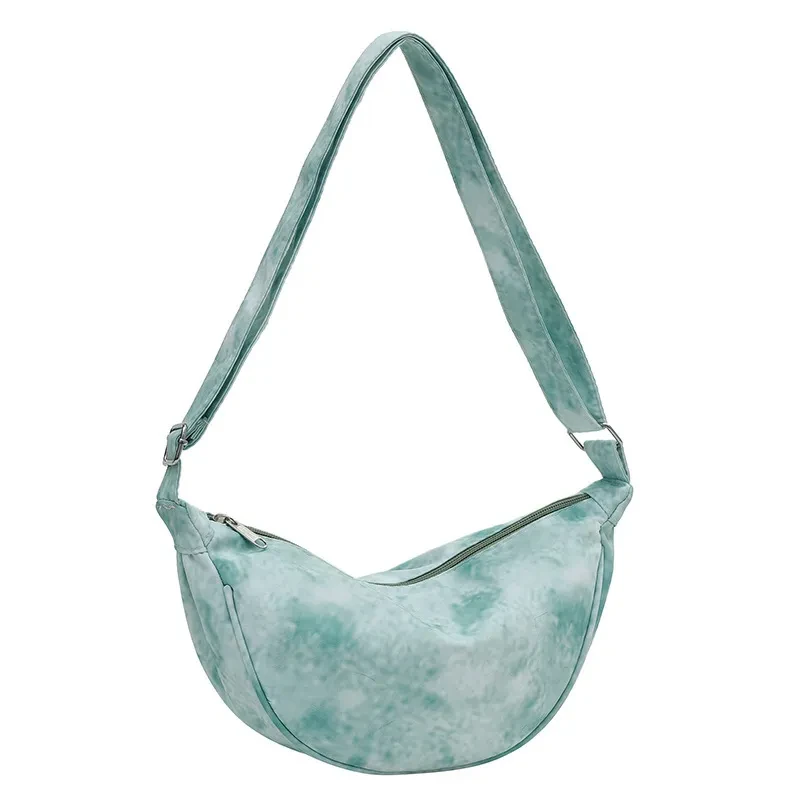 Bolso bandolera informal de lona para mujer, sencillo, para estudiantes.