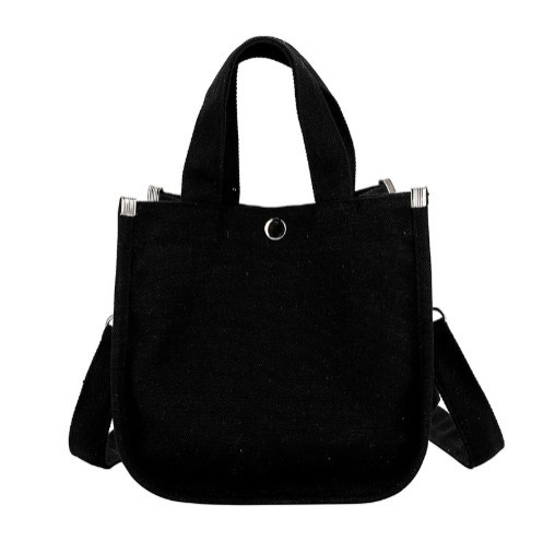 Bolso de mano estilo canguro, informal, de lona, portátil, pequeño, cuadrado, bandolera de un solo hombro