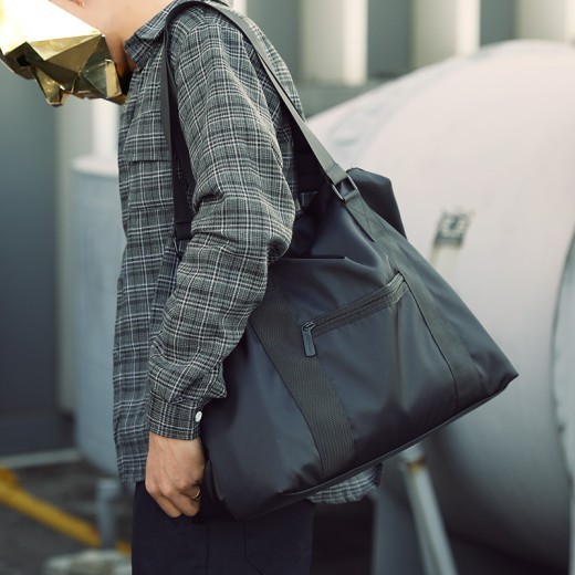 Bolsa de viaje de mano para hombre, bolsa de lona de gran capacidad para viajes de negocios