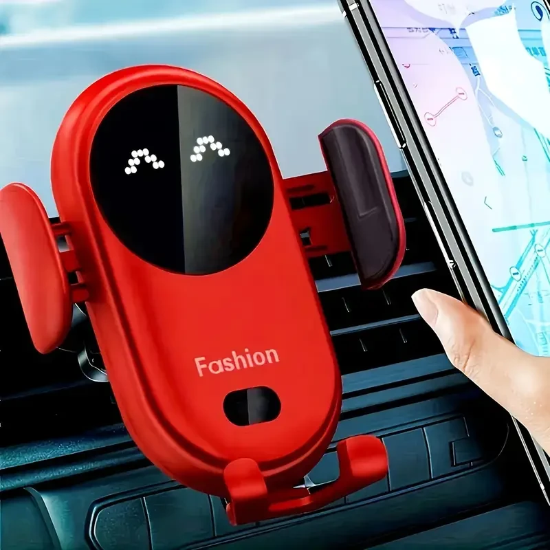 Cargador inalámbrico para coche, soporte para teléfono con ventilación, sujeción automática, carga rápida para iPhone 16 Pro Max/16/15/14/13/12/11/XS/X/8, Samsung Galaxy S24/S23/S22/Note 20 Ultra/Note 10/S10/S9/S8