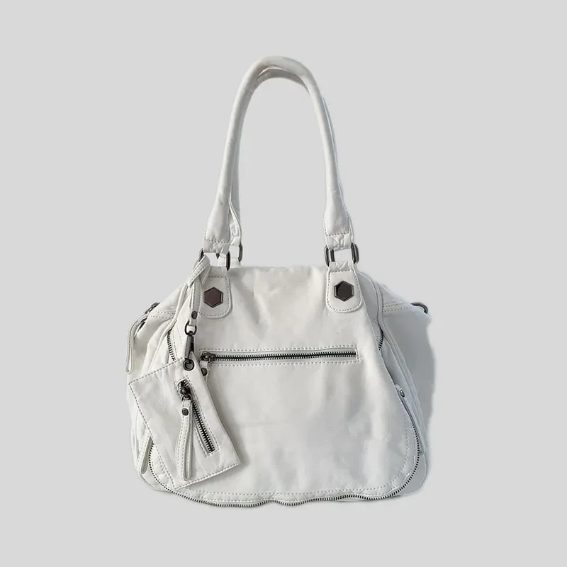 Bolso bandolera de gran capacidad con múltiples cremalleras